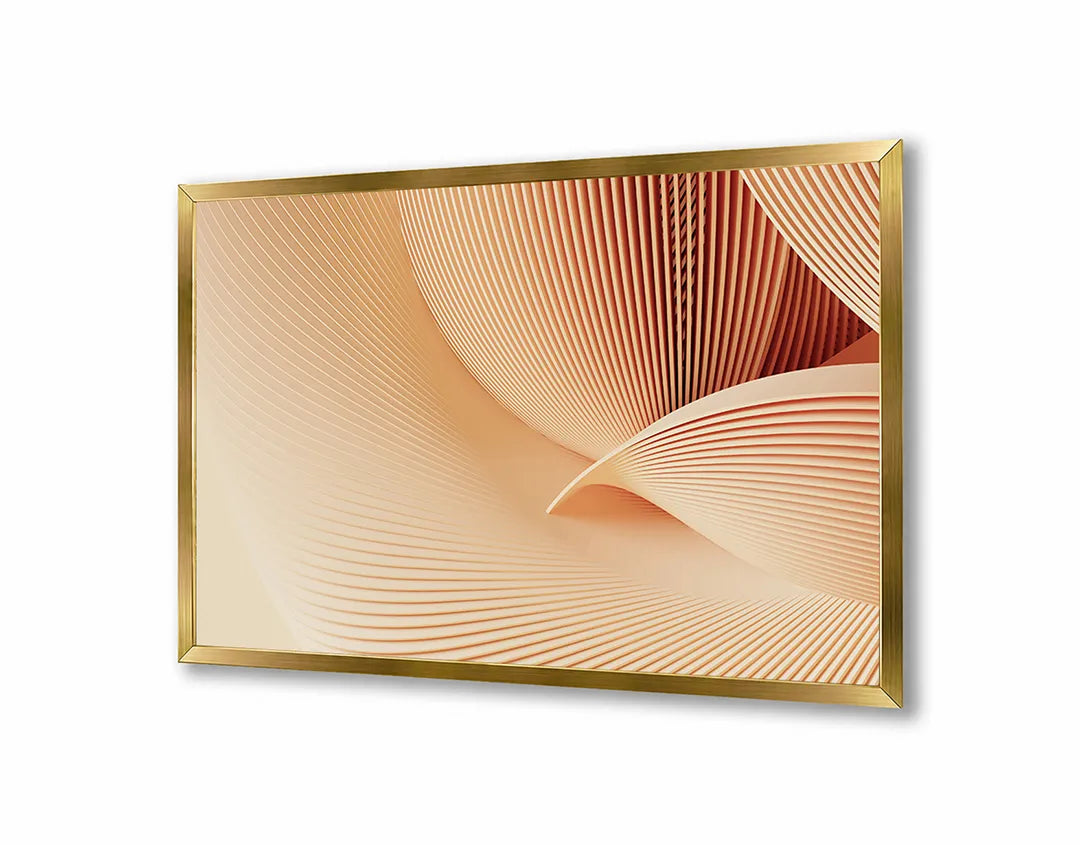Metall Magnetboard mit hochwertigem Abstrakt zand Welle Design