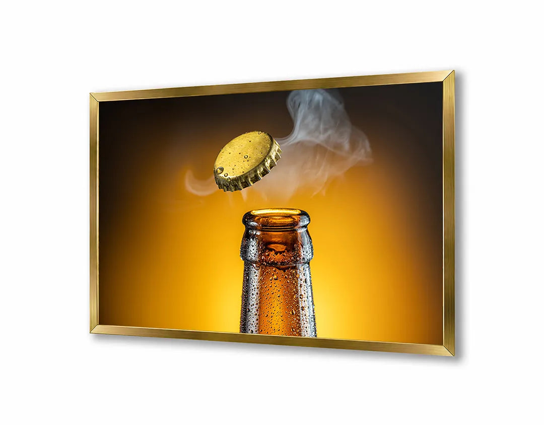 Metall Magnetboard mit hochwertigem Bierflesje kroonkurk Design