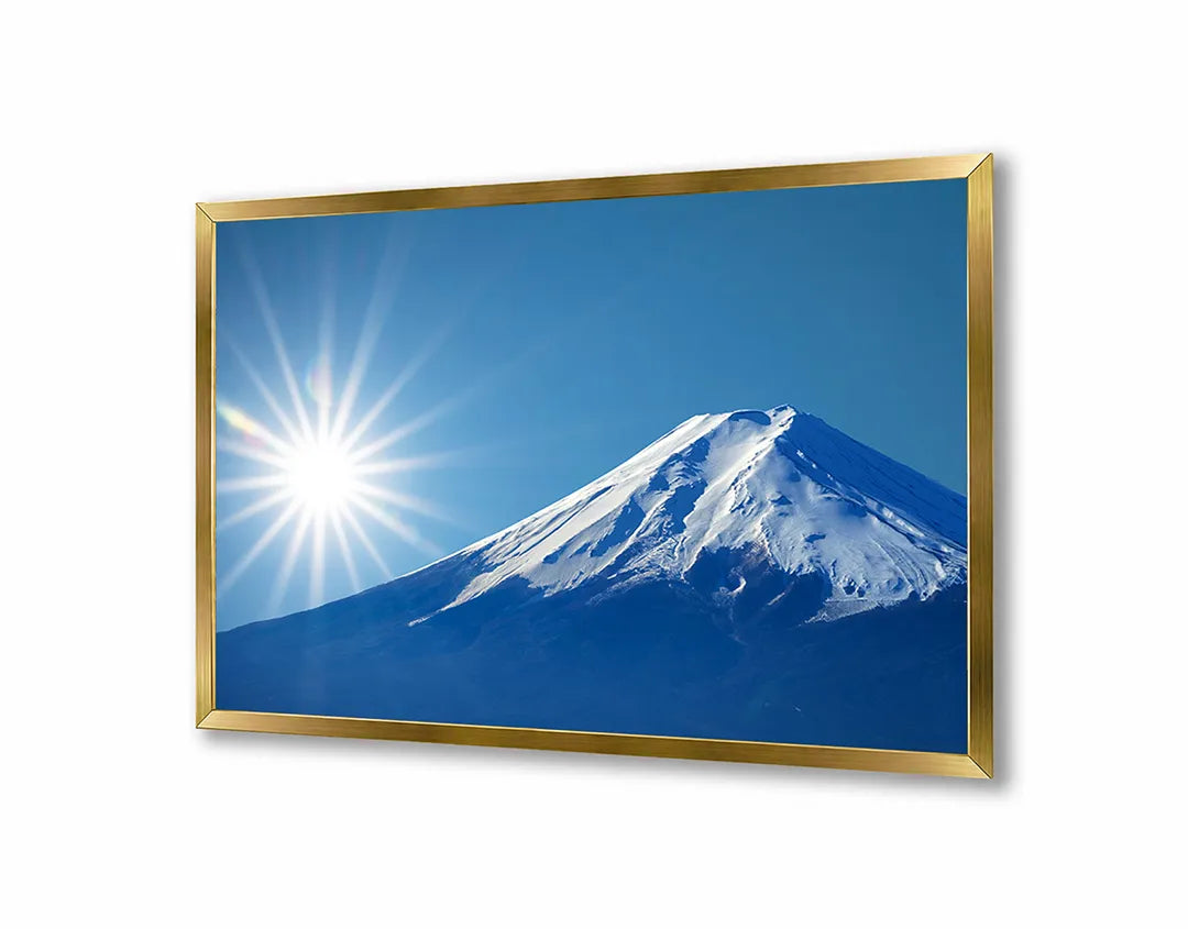 Metall Magnetboard mit hochwertigem Mount fuji sneeuw Design