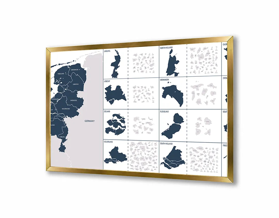 Metall Magnetboard mit hochwertigem Niederlande provincies details Design