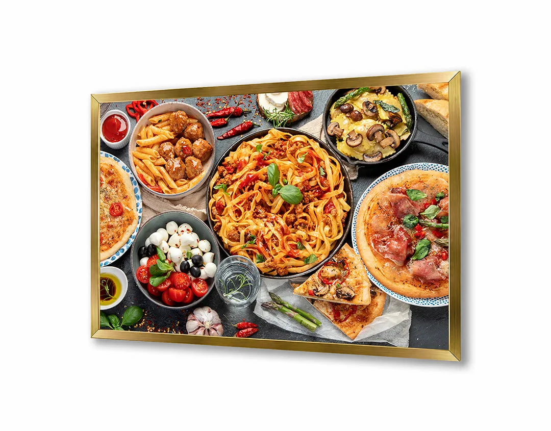 Metall Magnetboard mit hochwertigem Pizza und pasta Design