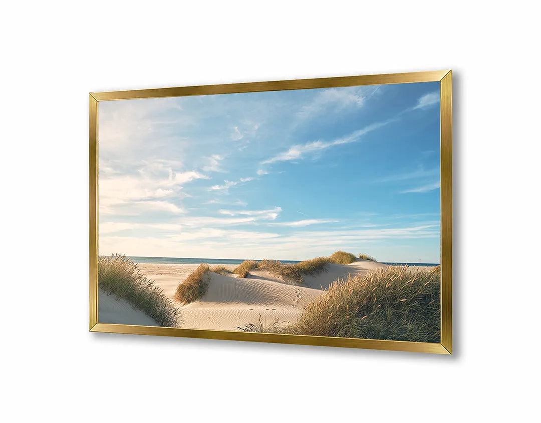 Metall Magnetboard mit hochwertigem Strand duinen Sonnenuntergang Design