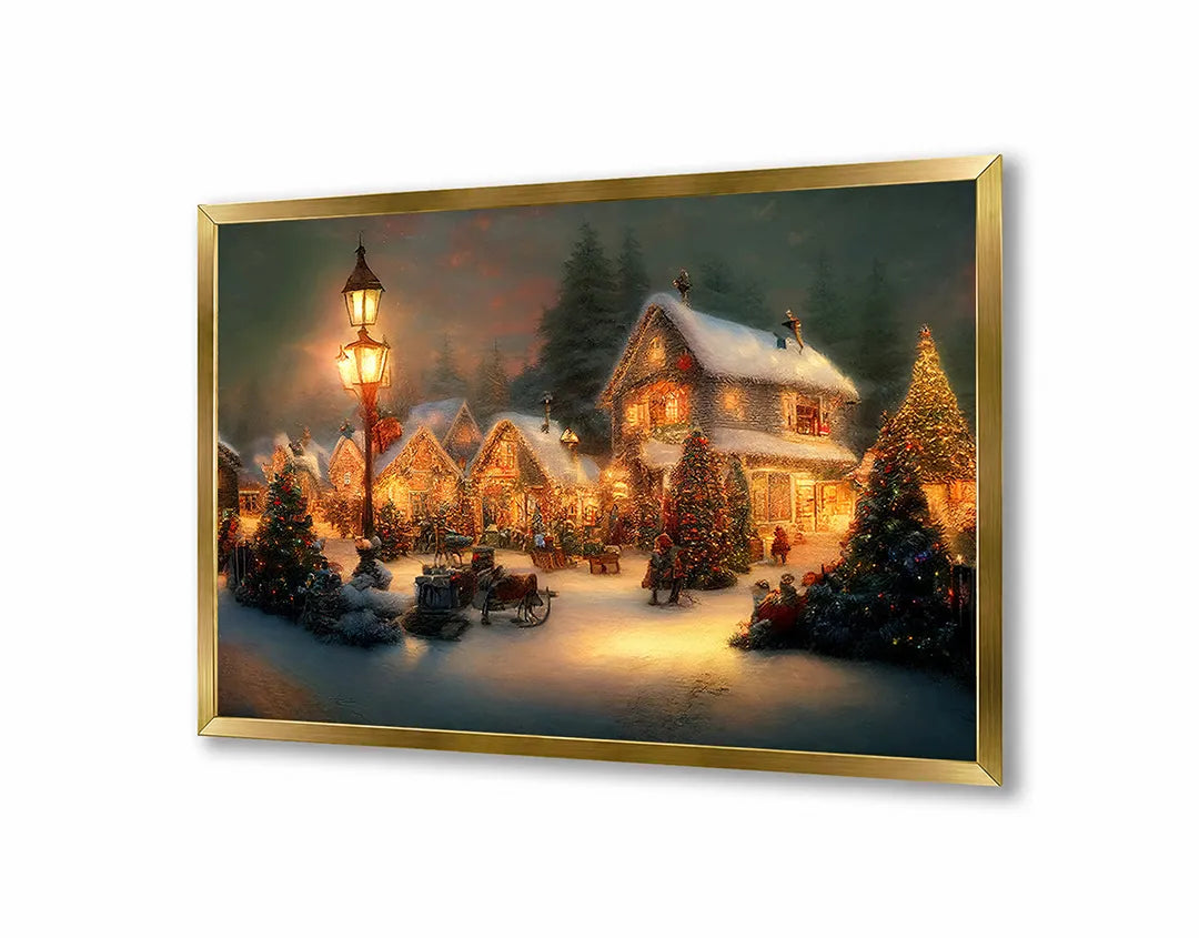 Metall Magnetboard mit hochwertigem Sfeervol kerstdorpje Design