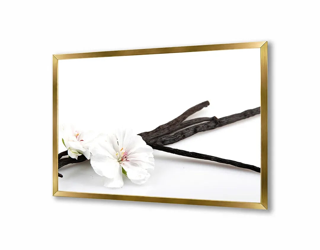 Metall Magnetboard mit hochwertigem Weiße Orchidee Mit Zen Steine Design