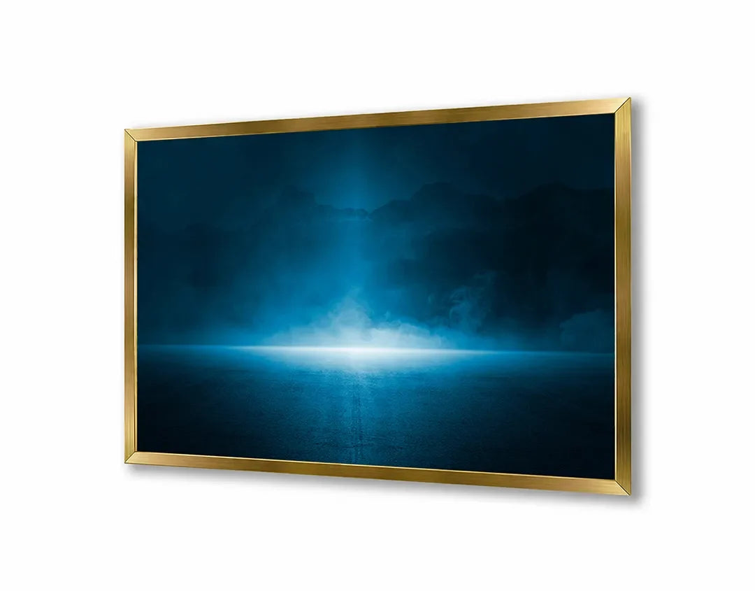 Metall Magnetboard mit hochwertigem Blau Licht in duisternis Design