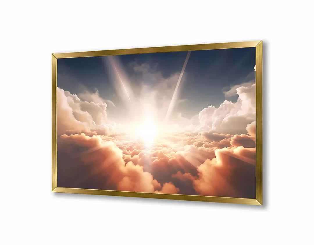 Metall Magnetboard mit hochwertigem Hemel Wolken zonlicht Design