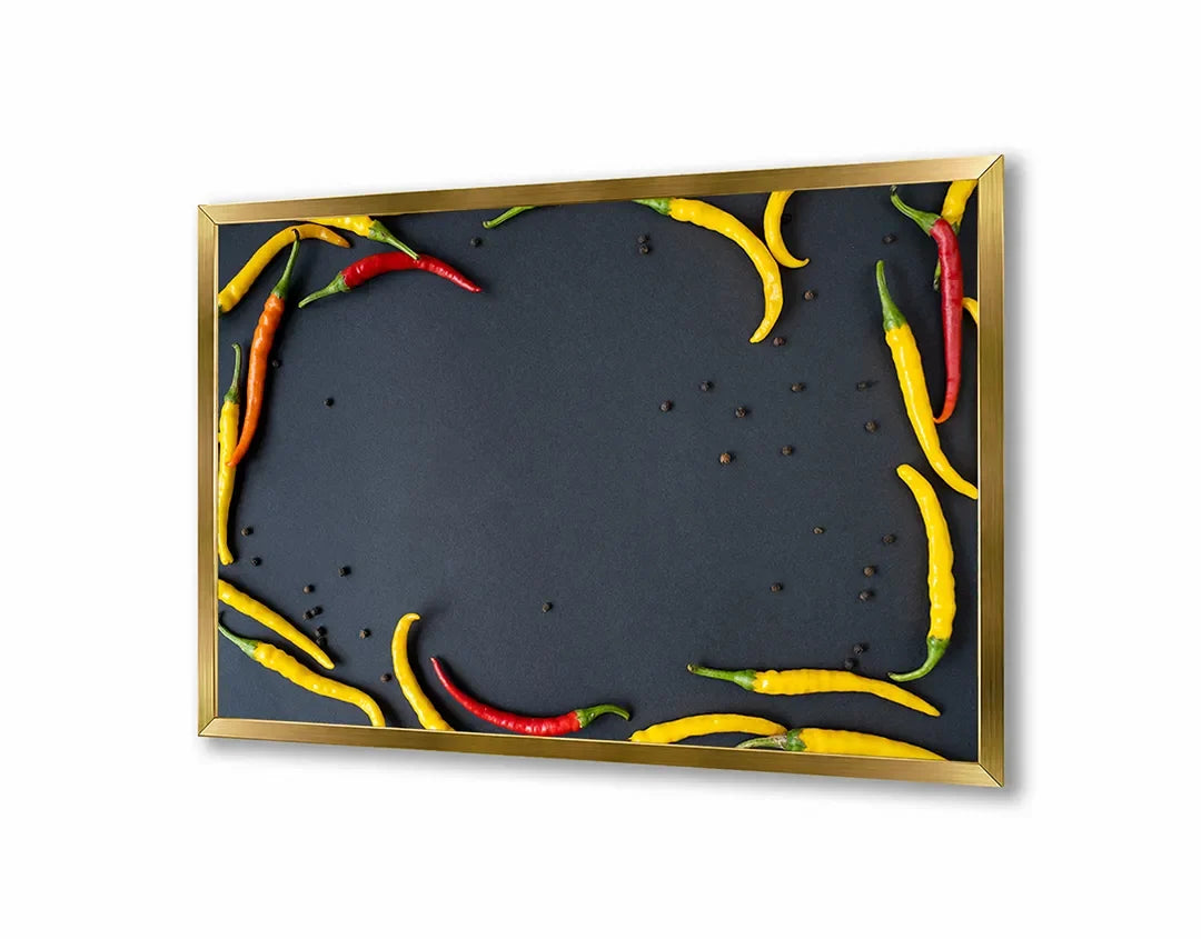 Metall Magnetboard mit hochwertigem Rote und gelbe pepers lijst Design