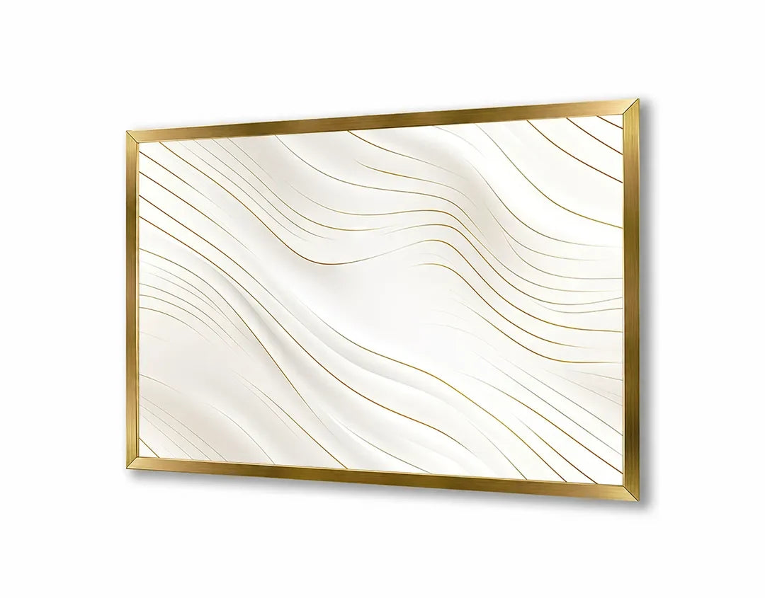 Metall Magnetboard mit hochwertigem Weiße Sandwellen Textur Design
