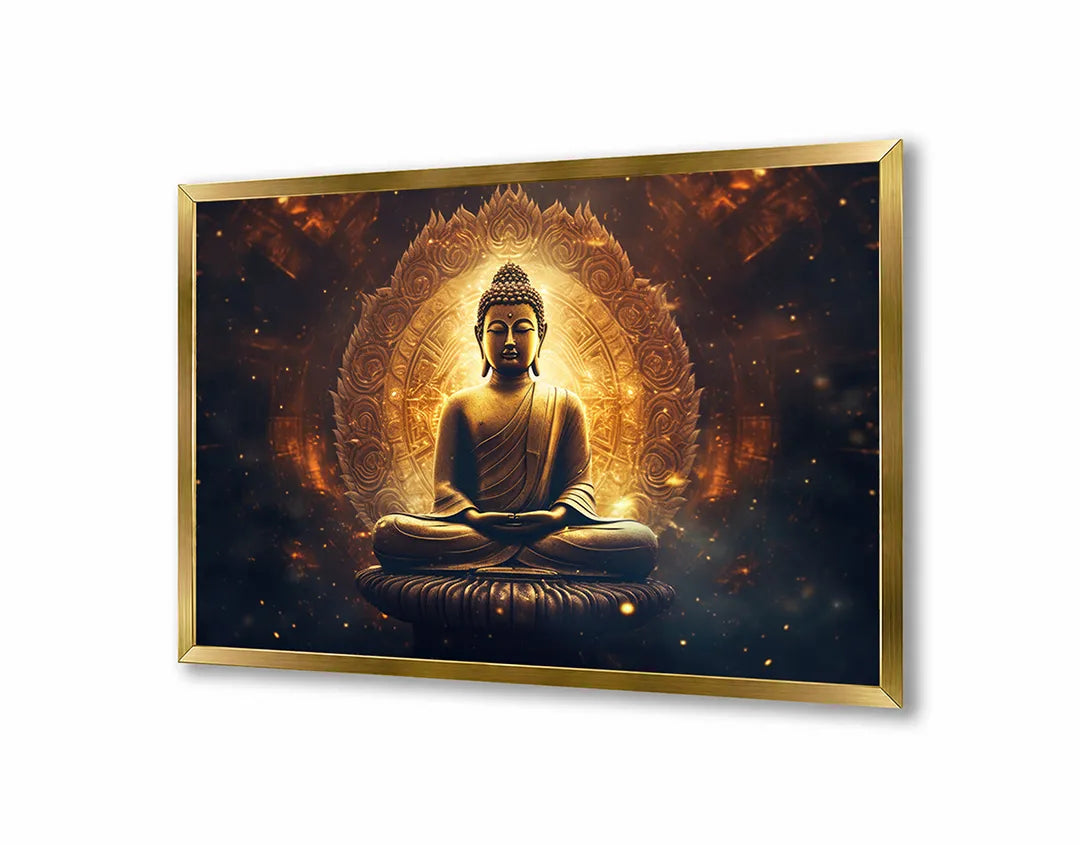 Metall Magnetboard mit hochwertigem Goldene boeddha gloed Design