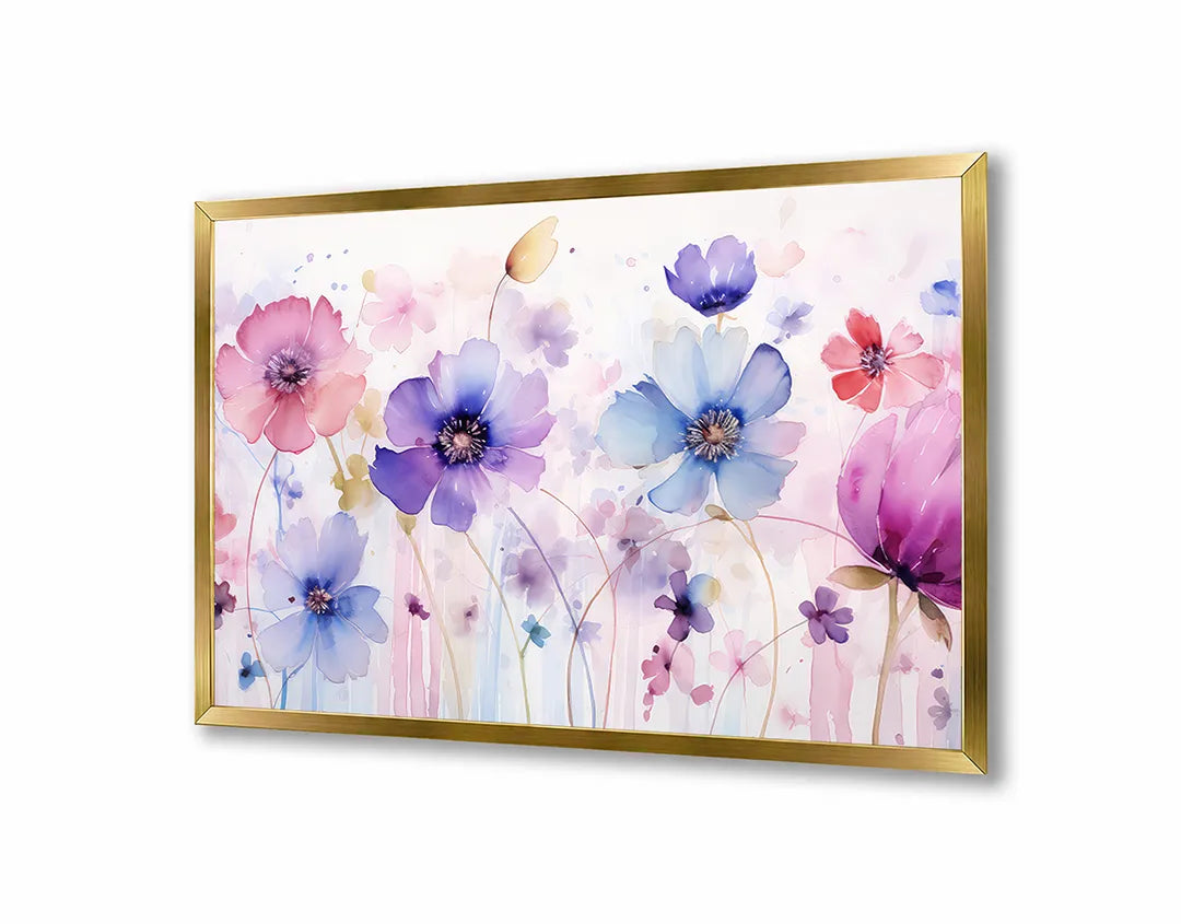 Metall Magnetboard mit hochwertigem Paarse Blumen veld Design