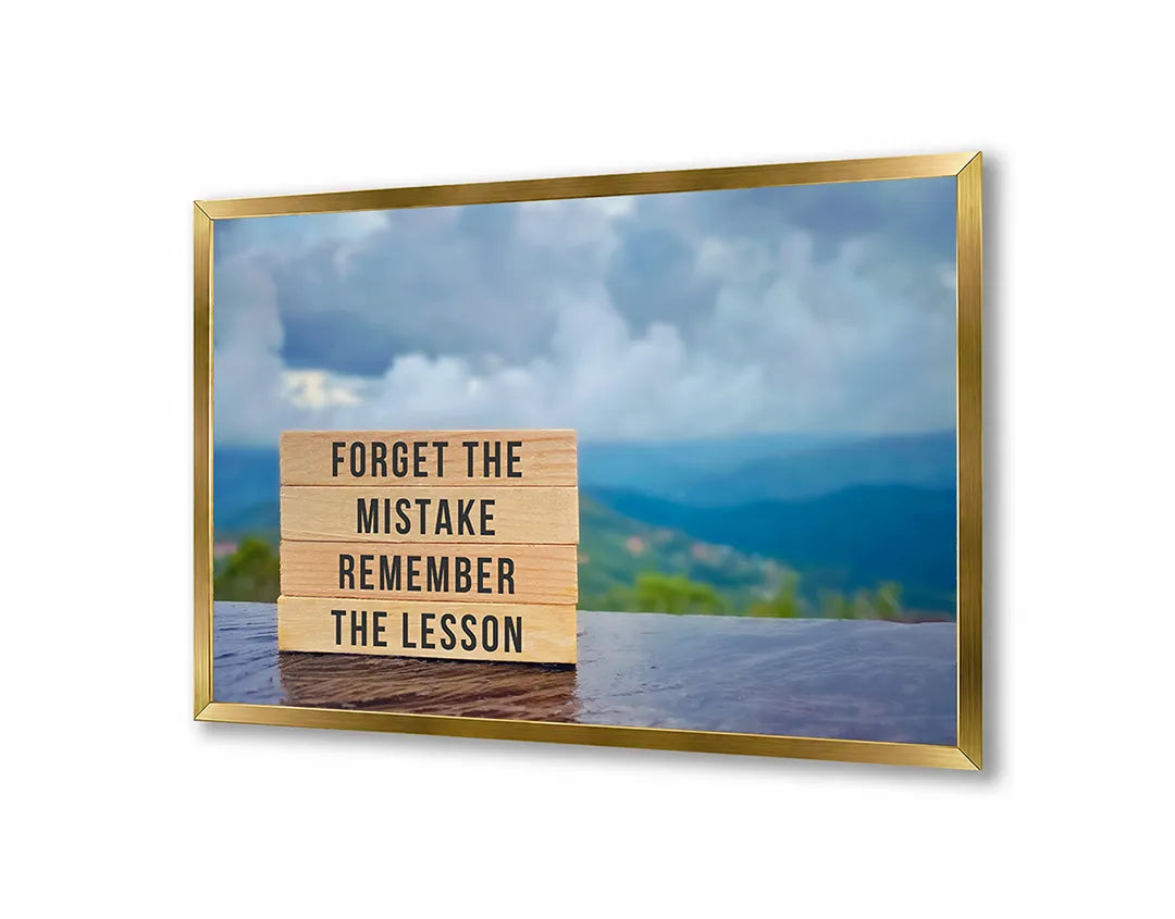 Metall Magnetboard mit hochwertigem Forget mistake remember lesson Design