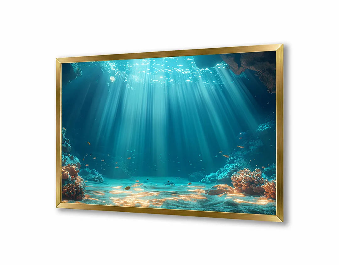 Metall Magnetboard mit hochwertigem Unterwasser Sonnenstrahlen bodem Design