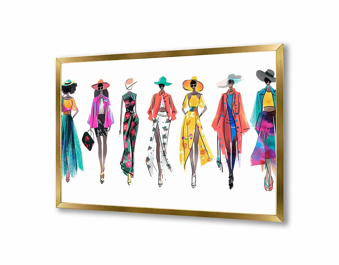 Metall Magnetboard mit hochwertigem Mode Illustration vrouwen Design