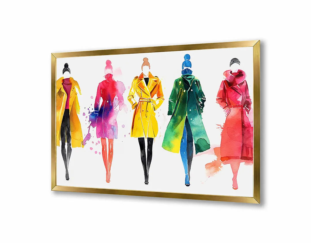 Metall Magnetboard mit hochwertigem Mode Illustration bunt Design