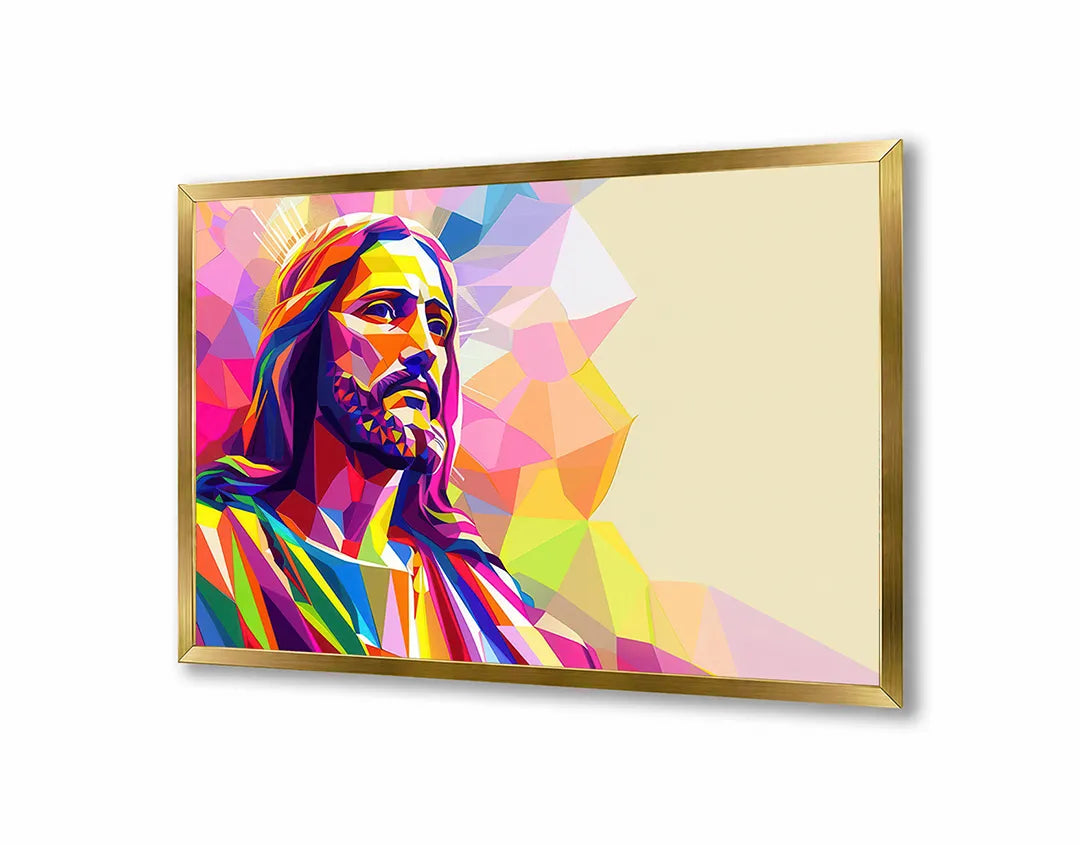 Metall Magnetboard mit hochwertigem Bunt portret jezus Design