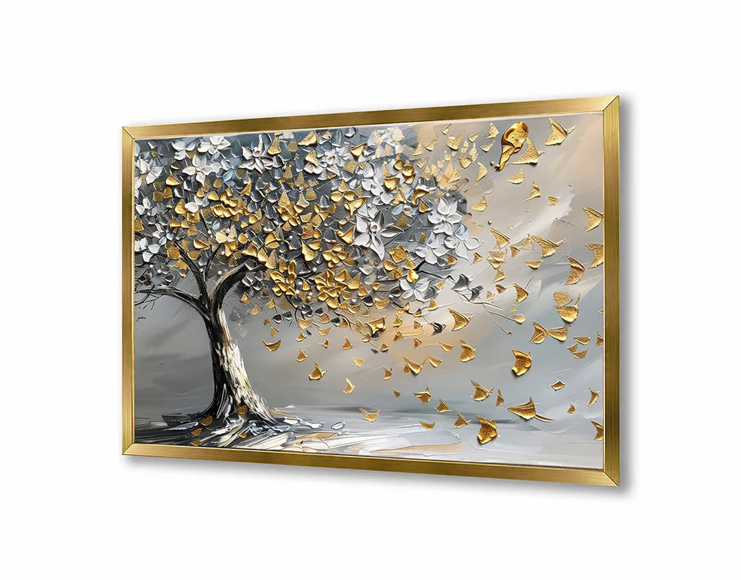 Metall Magnetboard mit hochwertigem Goldene boom graue Hintergrund Design