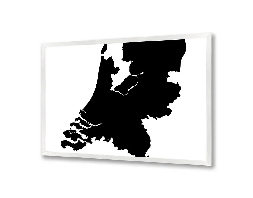 Metall Magnetboard mit hochwertigem Niederlande Landkarte Silhouette Design