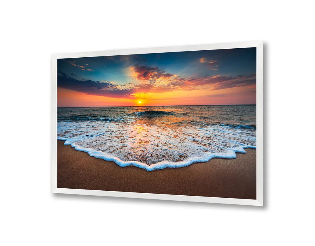 Metall Magnetboard mit hochwertigem Sonnenuntergang Über Golvend Strand Design