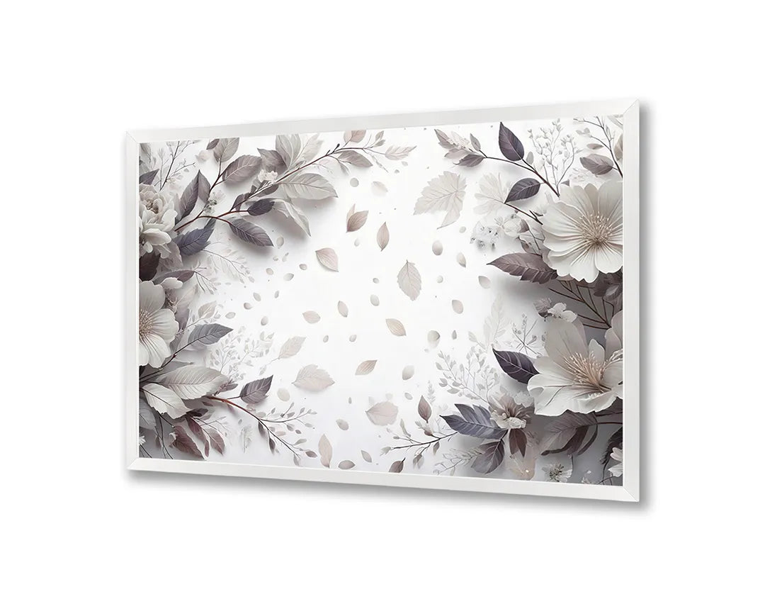 Metall Magnetboard mit hochwertigem Weiße Blumen weiche Hintergrund Design