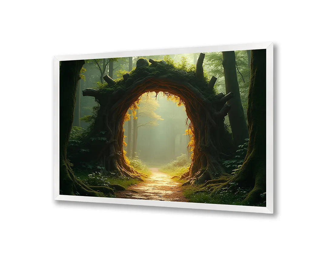 Metall Magnetboard mit hochwertigem Magische Tor in Wald Design