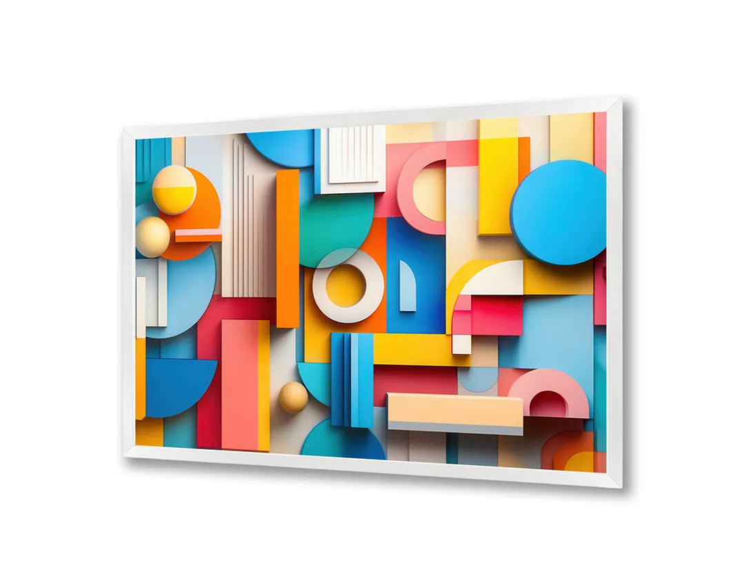 Metall Magnetboard mit hochwertigem Bunte 3d Blöcke Muster Design