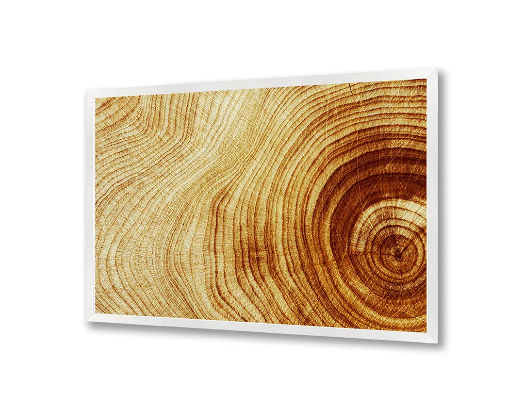 Metall Magnetboard mit hochwertigem Baumstamm Querschnitt Ringe Holz Design