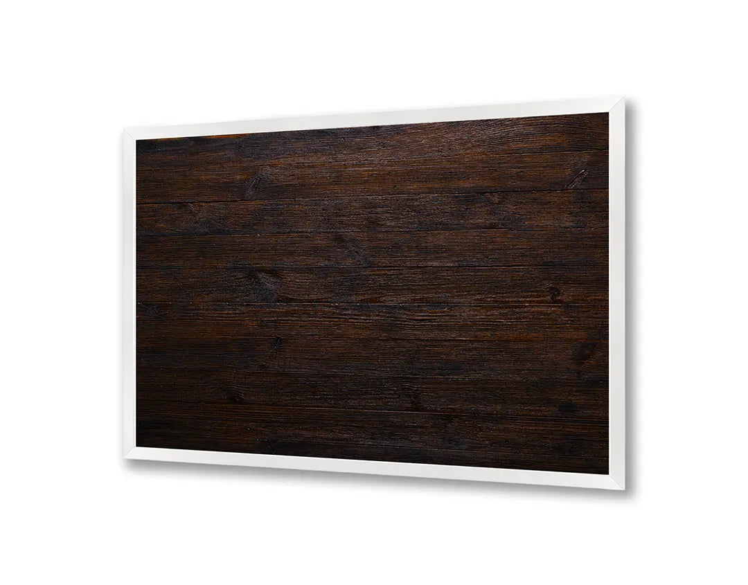 Metall Magnetboard mit hochwertigem Dunkel Holz Textur Design