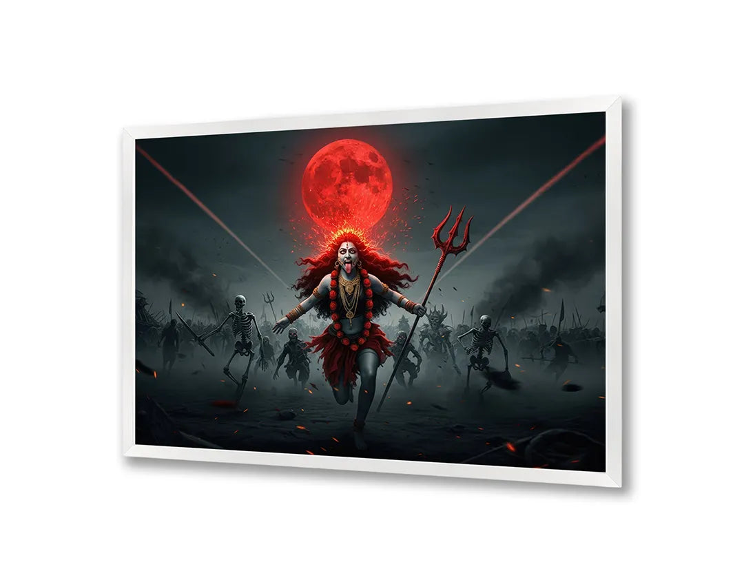 Metall Magnetboard mit hochwertigem Rote Mond Dämon Fantasy Design