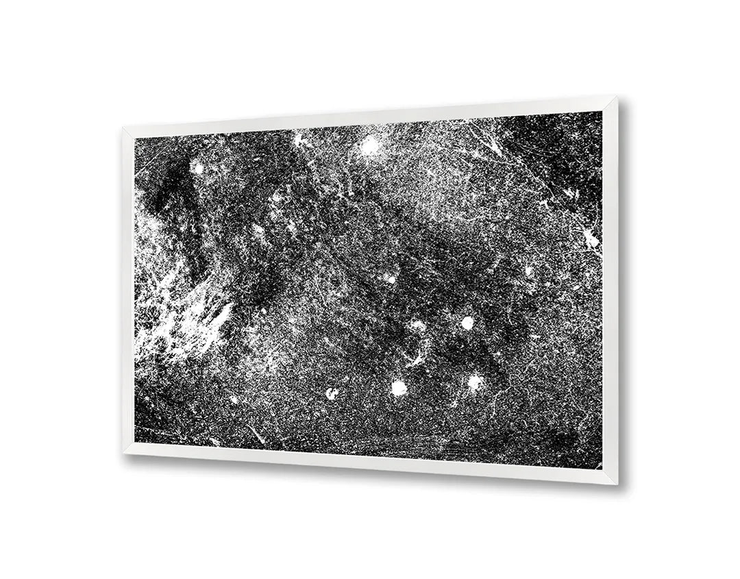 Metall Magnetboard mit hochwertigem Galaxie schwarz weiß Design