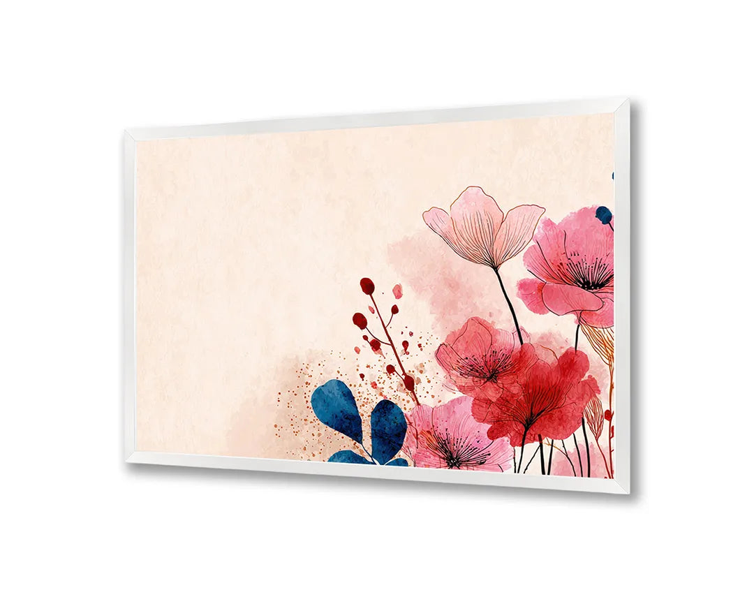 Metall Magnetboard mit hochwertigem Rote Mohnblumen weiche Hintergrund Design