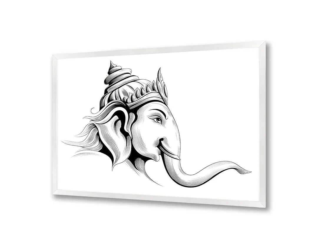 Metall Magnetboard mit hochwertigem Elefant mit Mandala Muster Design