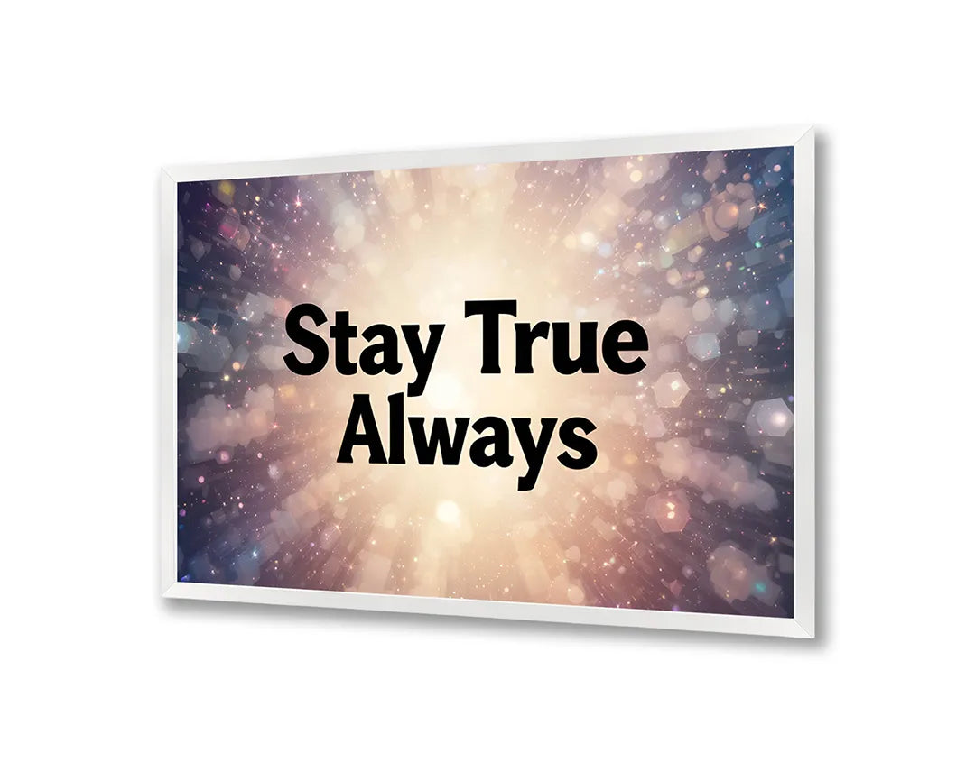 Metall Magnetboard mit hochwertigem Stay true always Zitat Sterne Design