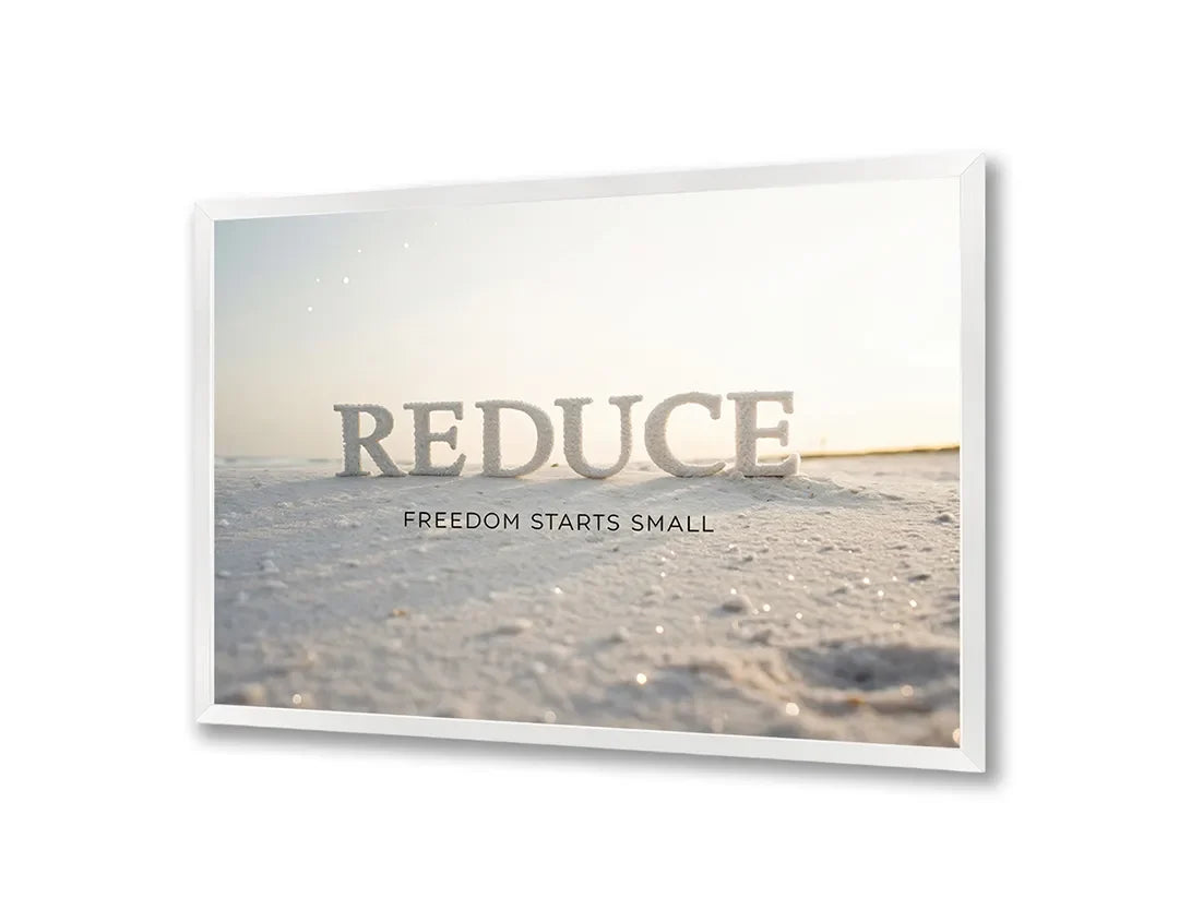 Metall Magnetboard mit hochwertigem Reduce Zitat Strand Meer Design