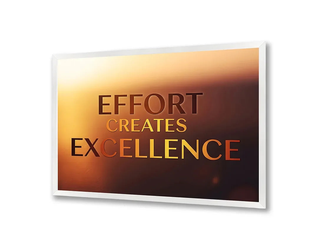 Metall Magnetboard mit hochwertigem Effort creates excellence Zitat Design