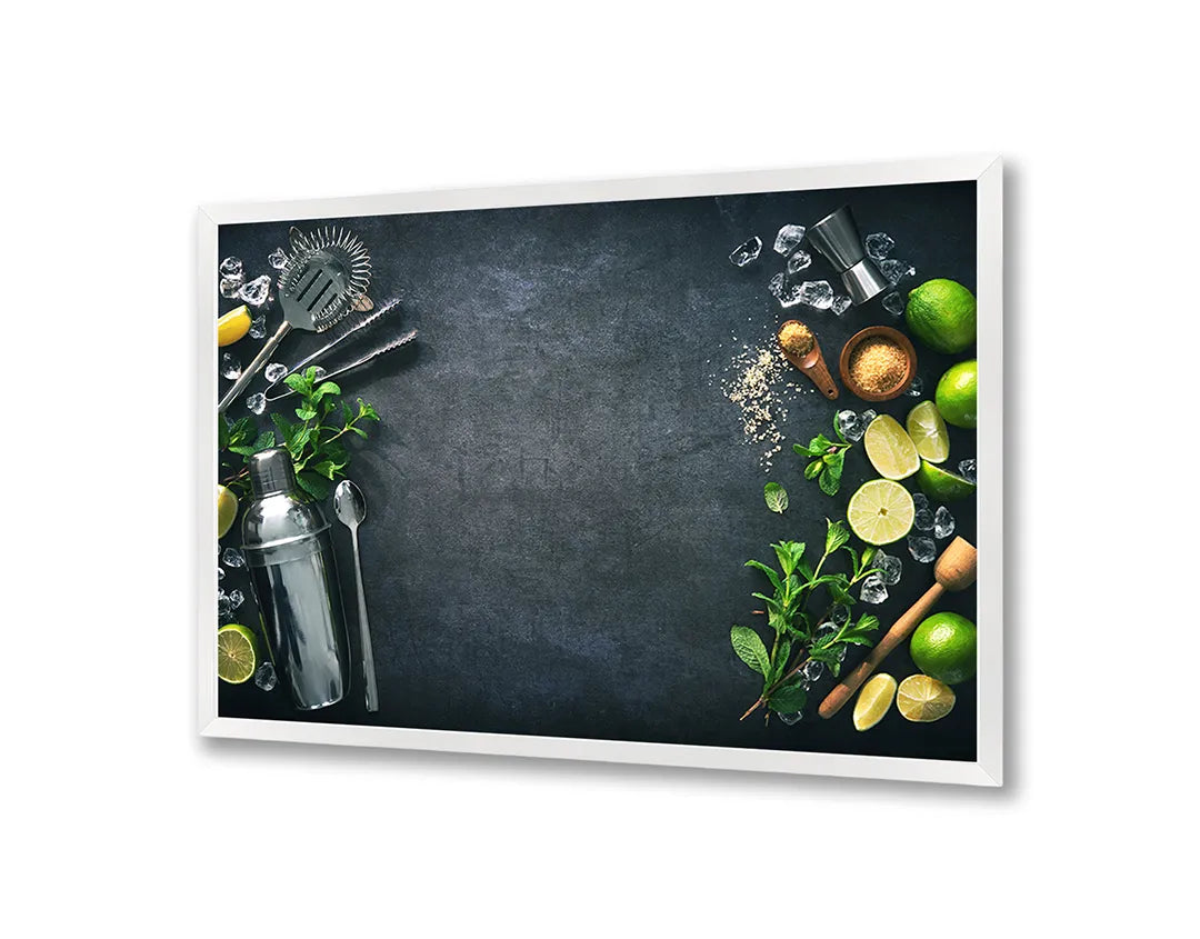Metall Magnetboard mit hochwertigem Verse Gemüse Auf Ein Dunkle Hintergrund Design