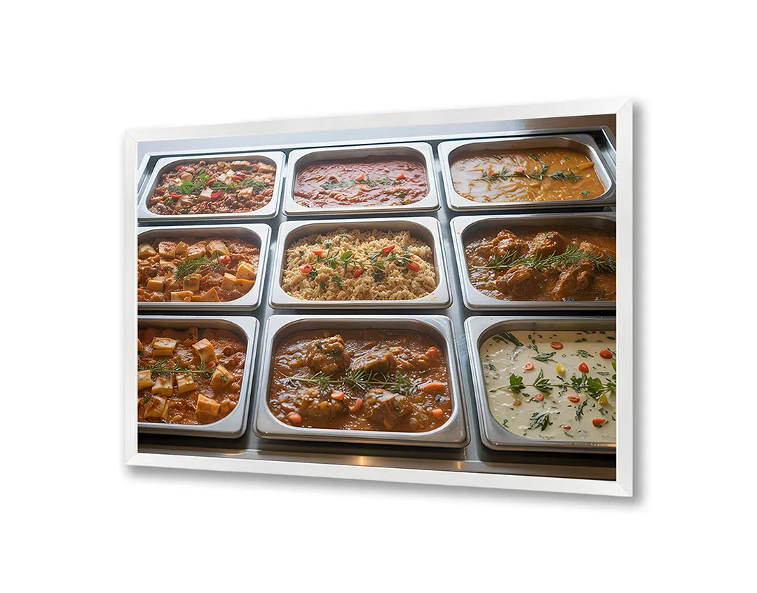 Metall Magnetboard mit hochwertigem Tapas Schälchen Gerichte Design