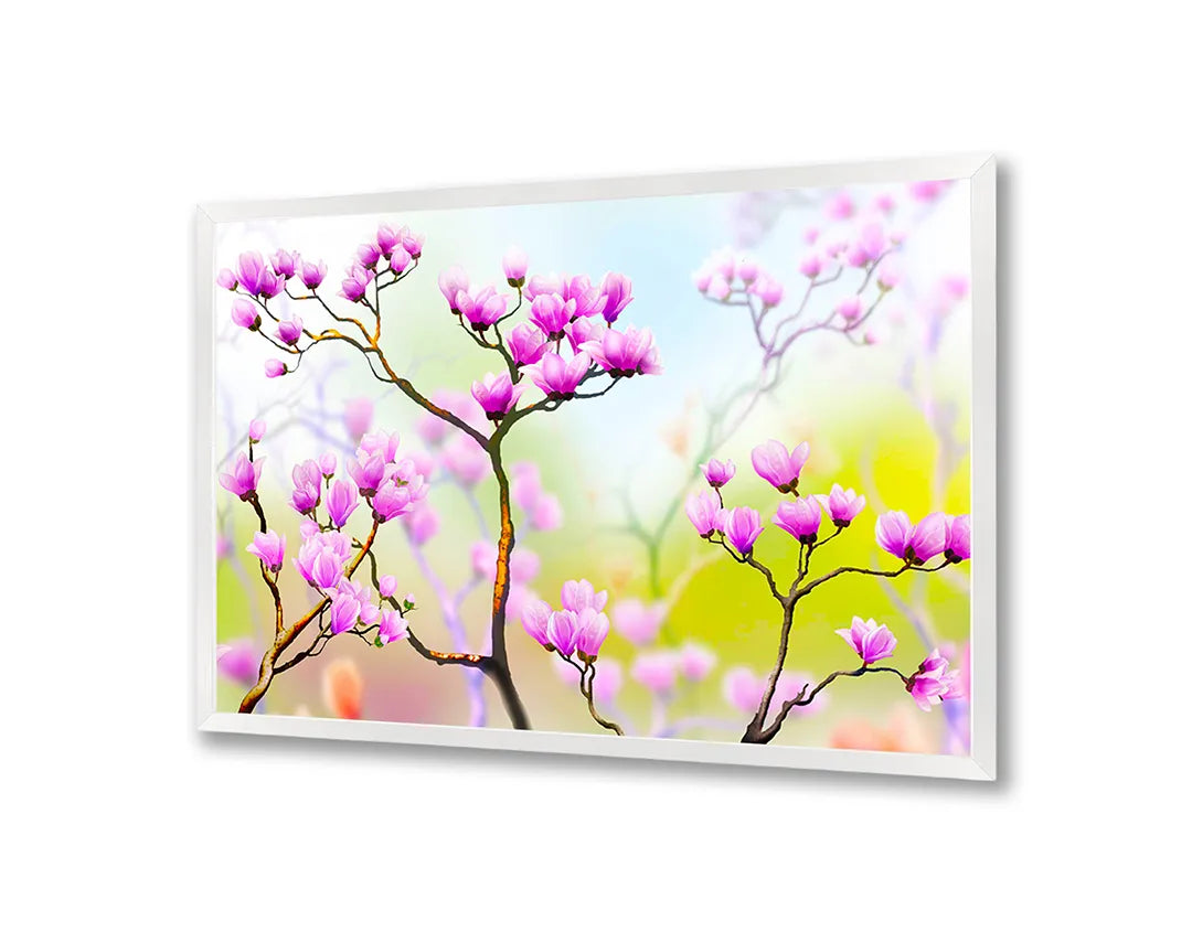 Metall Magnetboard mit hochwertigem Ast Mit Rosa Blüten Design