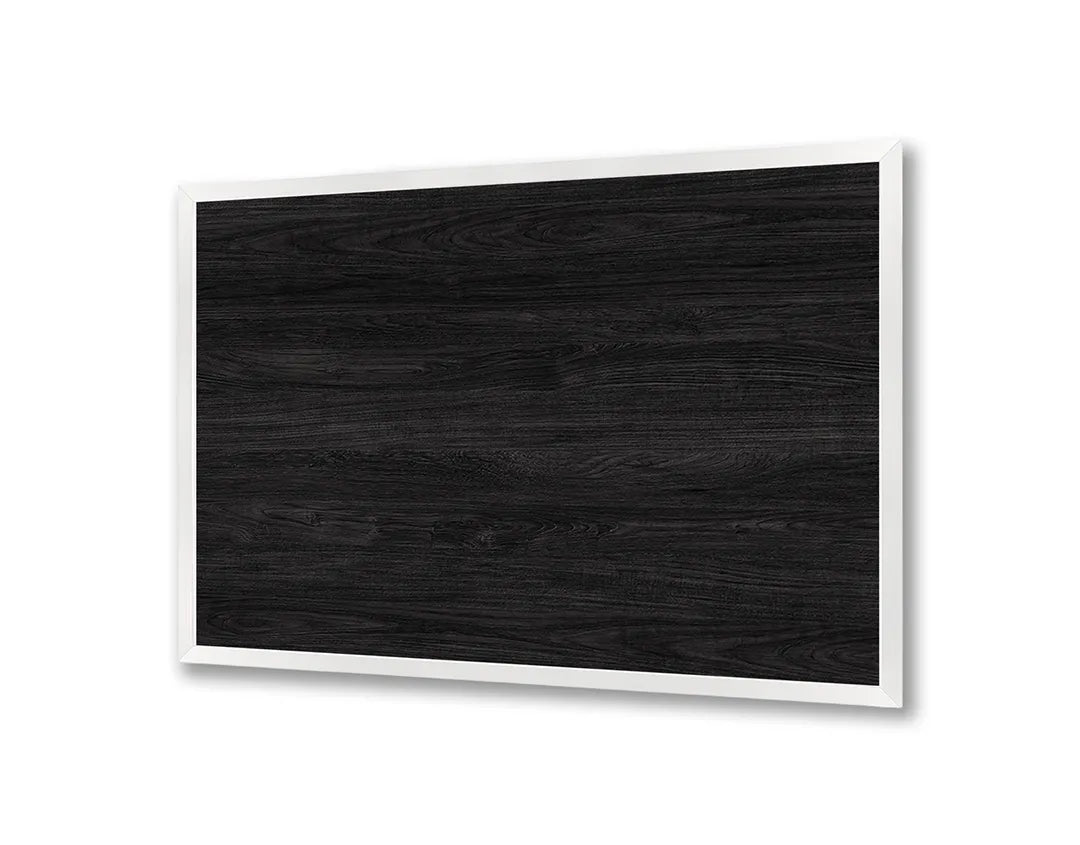Metall Magnetboard mit hochwertigem Dunkel Schwarz Hölzerne Paneel Design