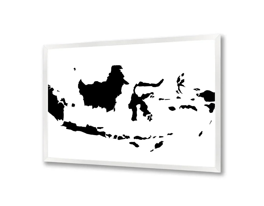 Metall Magnetboard mit hochwertigem Silhouette Landkarte Von Indonesië Design