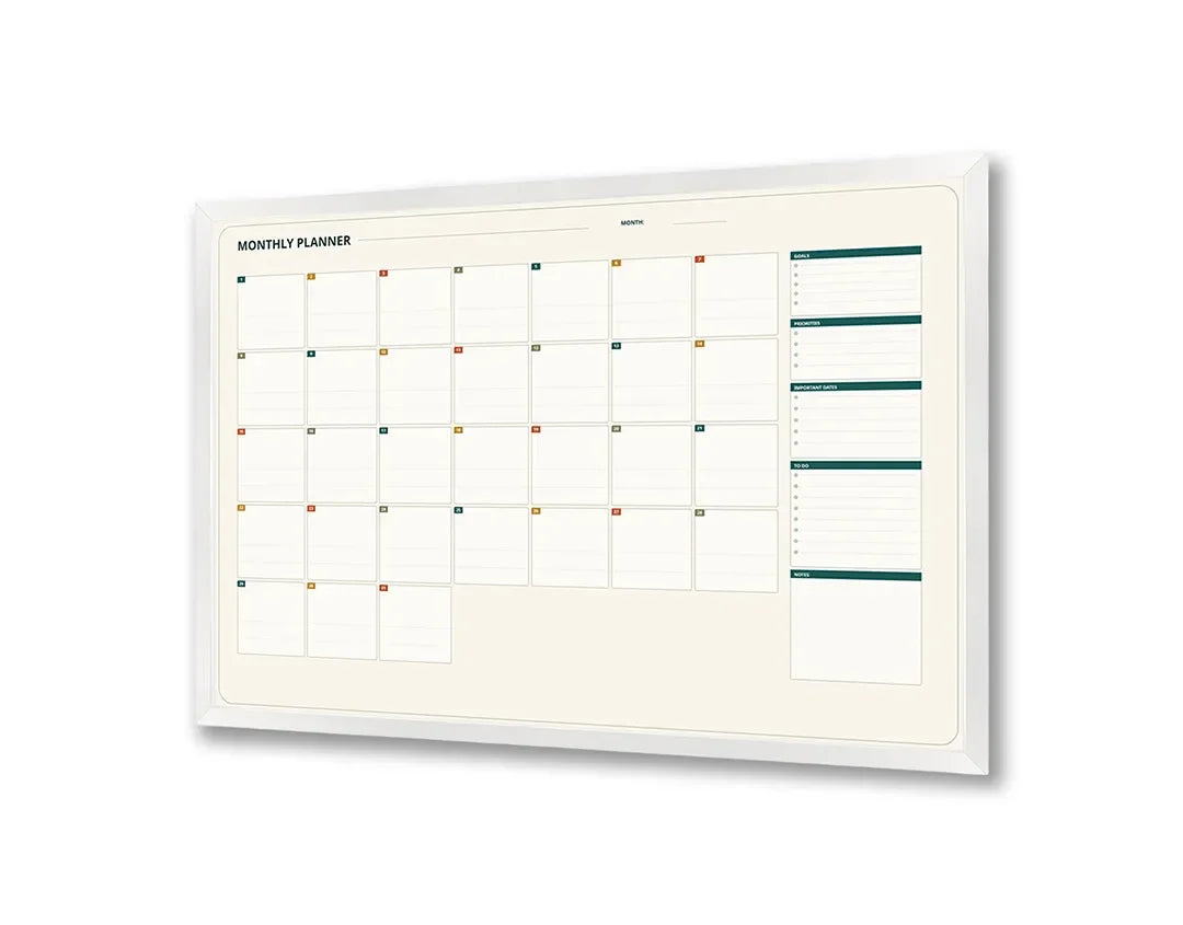 Metall Magnetboard mit hochwertigem Blaue Planer Raster Design