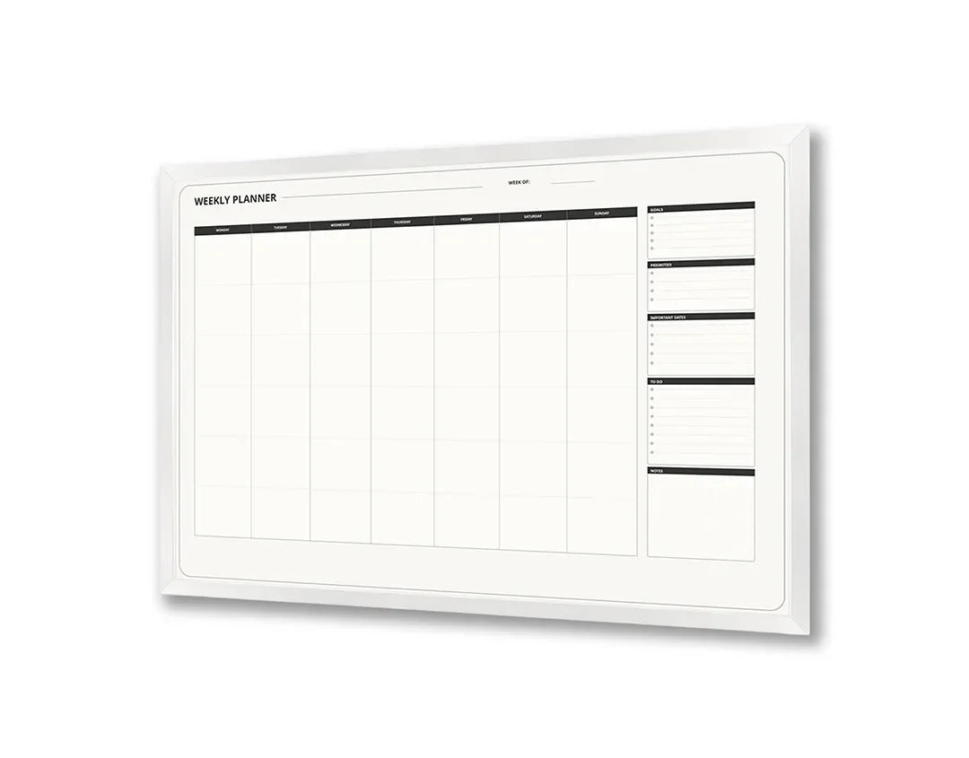 Metall Magnetboard mit hochwertigem Blanco Kalender week Variante Design