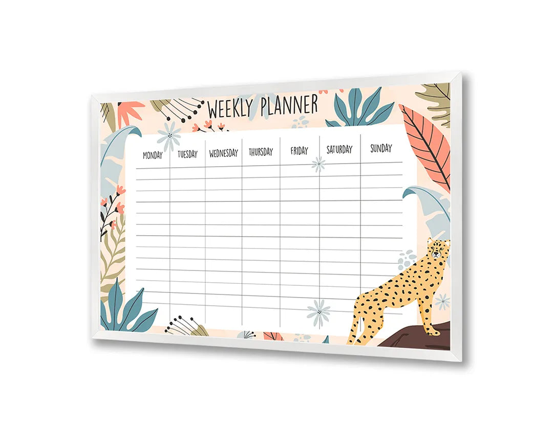 Metall Magnetboard mit hochwertigem Wochenplaner herfst Design