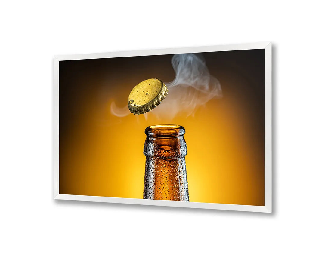 Metall Magnetboard mit hochwertigem Bierflesje kroonkurk Design