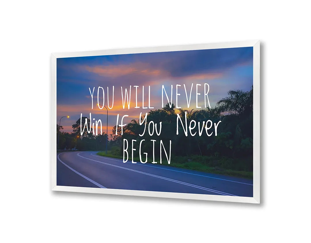 Metall Magnetboard mit hochwertigem You will never win Text Design
