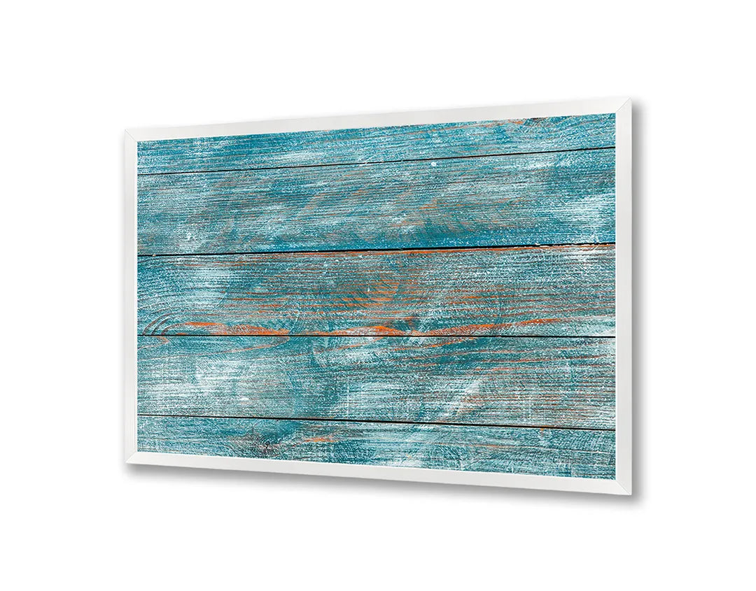 Metall Magnetboard mit hochwertigem Blau Holz Textur Design