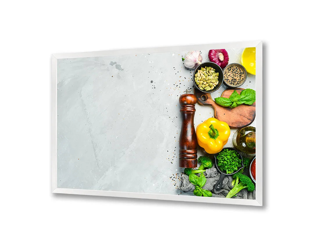 Metall Magnetboard mit hochwertigem Koken Gemüse Design