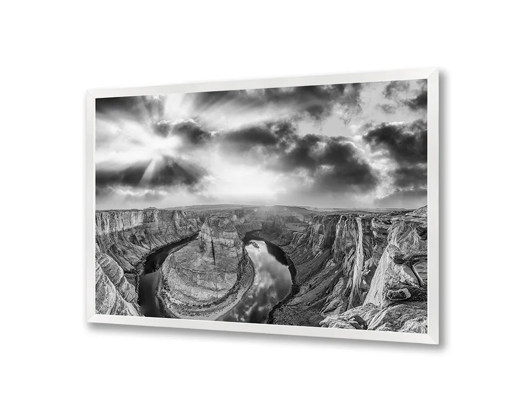 Metall Magnetboard mit hochwertigem Grand canyon schwarz weiß Design