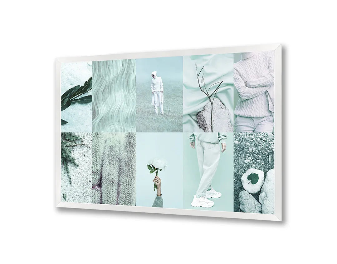 Metall Magnetboard mit hochwertigem Collage Pastell Design