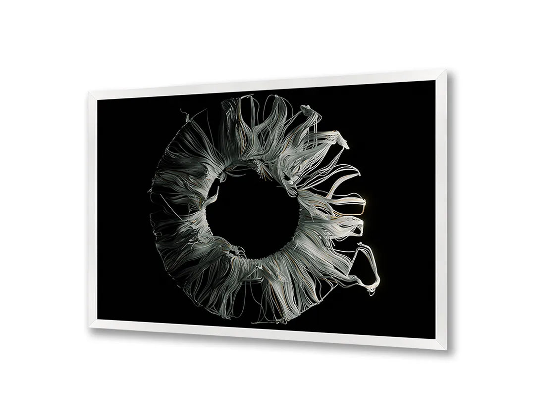 Metall Magnetboard mit hochwertigem Schwarz weiß Blume x-ray Design