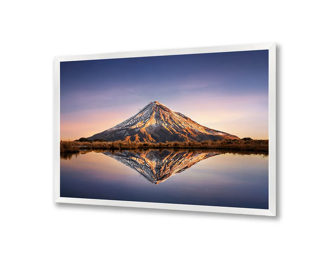 Metall Magnetboard mit hochwertigem Bergsee Spiegelung Design